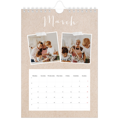 A5 Photo Calendar — Scrapbook calendar [March]