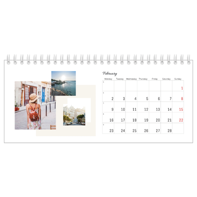 Desk calendars — Muted tones [February]