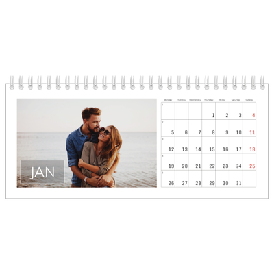 Desk calendars — Date box overlay [January]