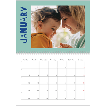A4 Double Photo Calendar — Fun colourful you