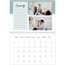 A4 Double Photo Calendar — List Calendar [January]