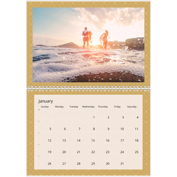 A4 Double Photo Calendar — Geometric