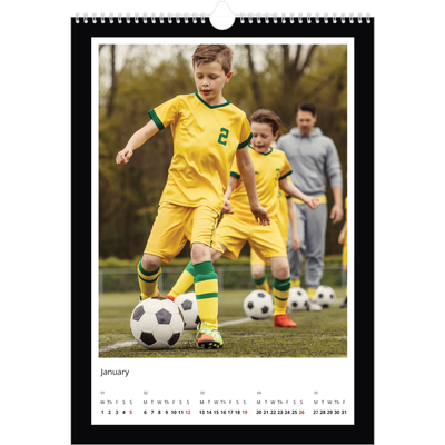 A3 photo calendars — Black frame [January]