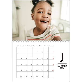 A4 Double Photo Calendar — Letter spotlight