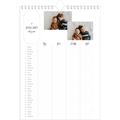 A4 Family Planner — Making plans Planner - Family of 4 [January]