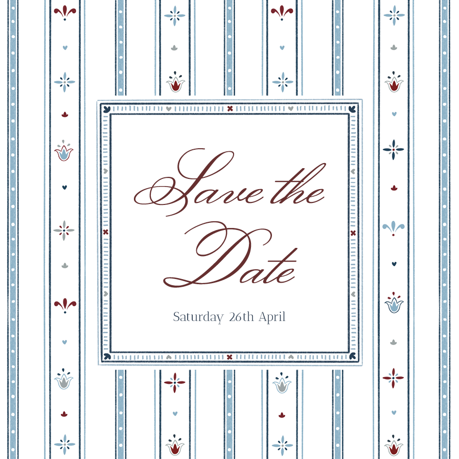Save the date — Ornate tile
