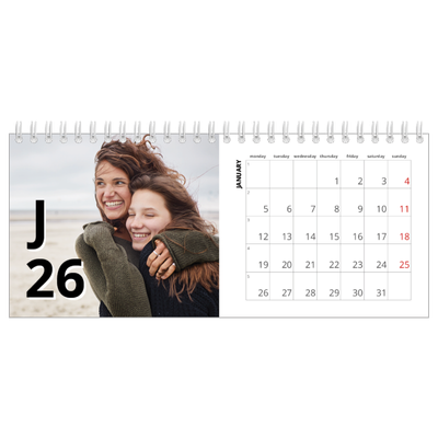 Desk calendars — Letter style [January]