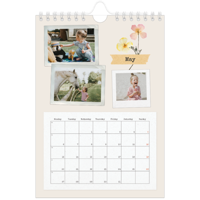 A5 Photo Calendar — Vintage scrapbooking [cover]