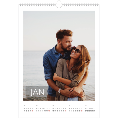 A3 photo calendars — Date box overlay [January]