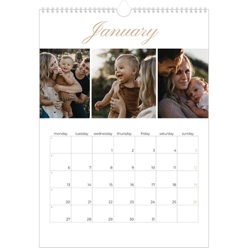 A3 Photo Calendar — Photo strip boxes