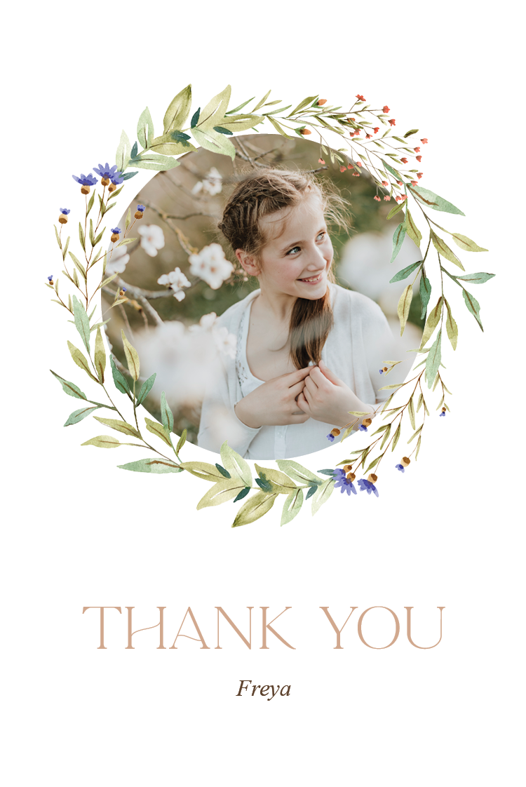 Thank you cards — Delicate wildflowers