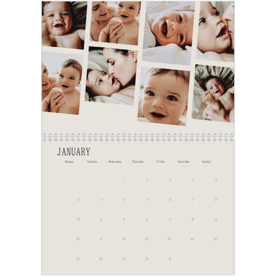 A4 Double Photo Calendar — Memories in motion [January]