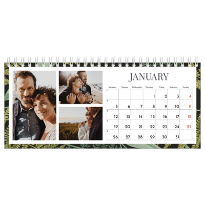 Desk calendars — Floral wallpapers [January]