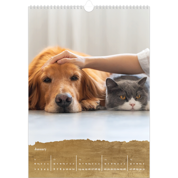 A3 Photo Calendar — Classic Gold