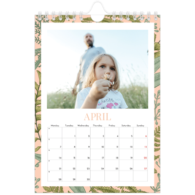 A5 Photo Calendar — Floral wallpapers [April]
