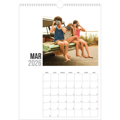 A3 photo calendars — Abbreviated text [March]