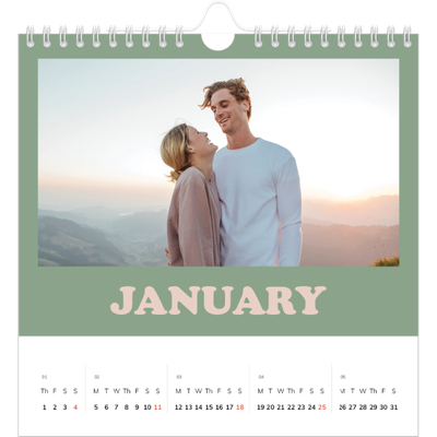 Square calendars  — Retro frames [January]