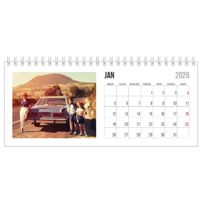 Desk calendars — Abbreviated text [January]