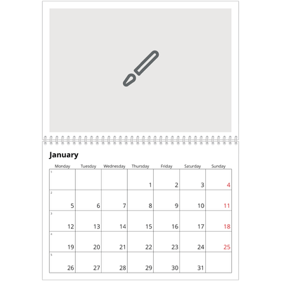 A4 Double Photo Calendar — Design your own calendar [January]
