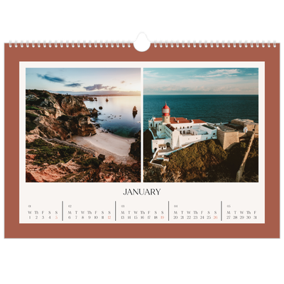 A3 Photo Calendar — Classic colours [January]