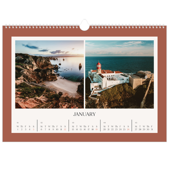 A3 Landscape Photo Calendar — Classic colours