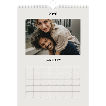 A4 Photo Calendar — Simple ivory