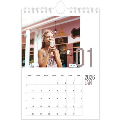A5 Photo Calendar — Number months [January]