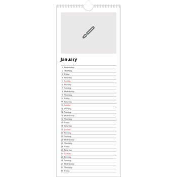Slim Calendar (15 x 40cm) — Design your own calendar