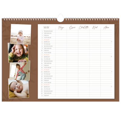 Family Planners A3 Landscape — Down to earth Planner - Family of 5 [cover]