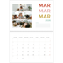 A4 Double Photo Calendar — Colourful type [March]