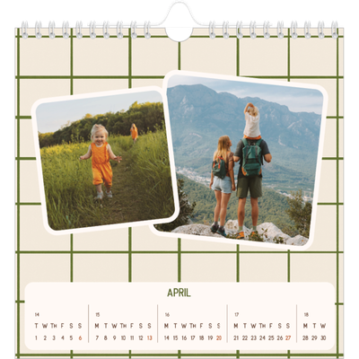 Square calendars  — Retro patterns [April]