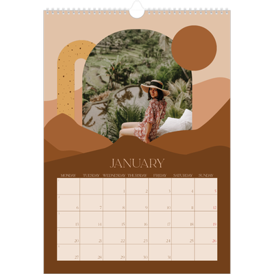 A3 photo calendars — Neutral mountains [January]
