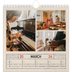 Square calendars  — Craft stamp effect [March]