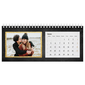 Desk Photo Calendar — Rustic charm