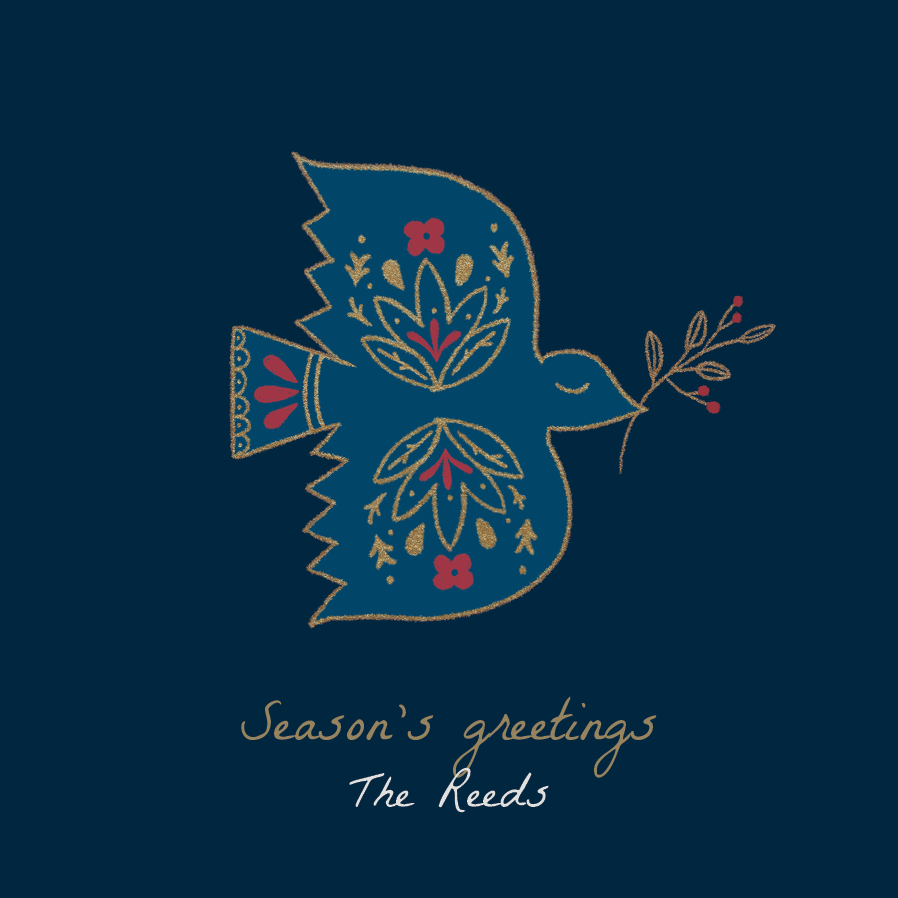 Cards — Folk dove - navy