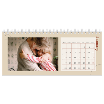 Desk Photo Calendar — Asymmetrical text