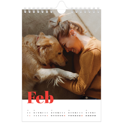 A5 Photo Calendar — A bold year [February]