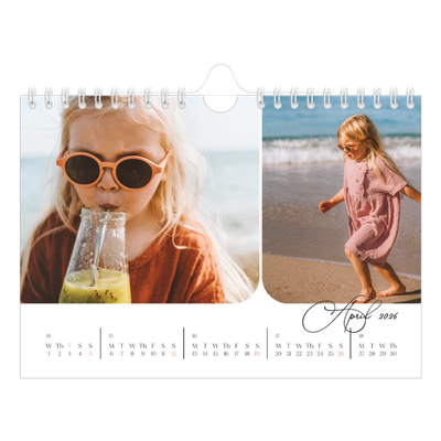 A5 Landscape Photo Calendar — Snapshots and script [April]