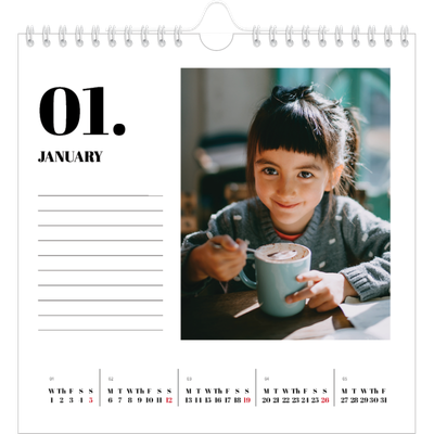 Square calendars  — Serif and moments [January]