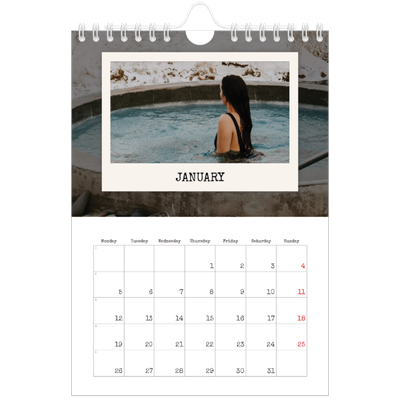 A5 Photo Calendar — The portrait edit [January]