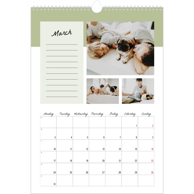 A3 photo calendars — List Calendar [March]