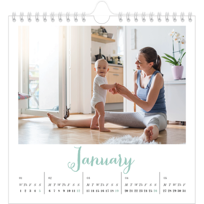 Square calendars  — Hello world [January]