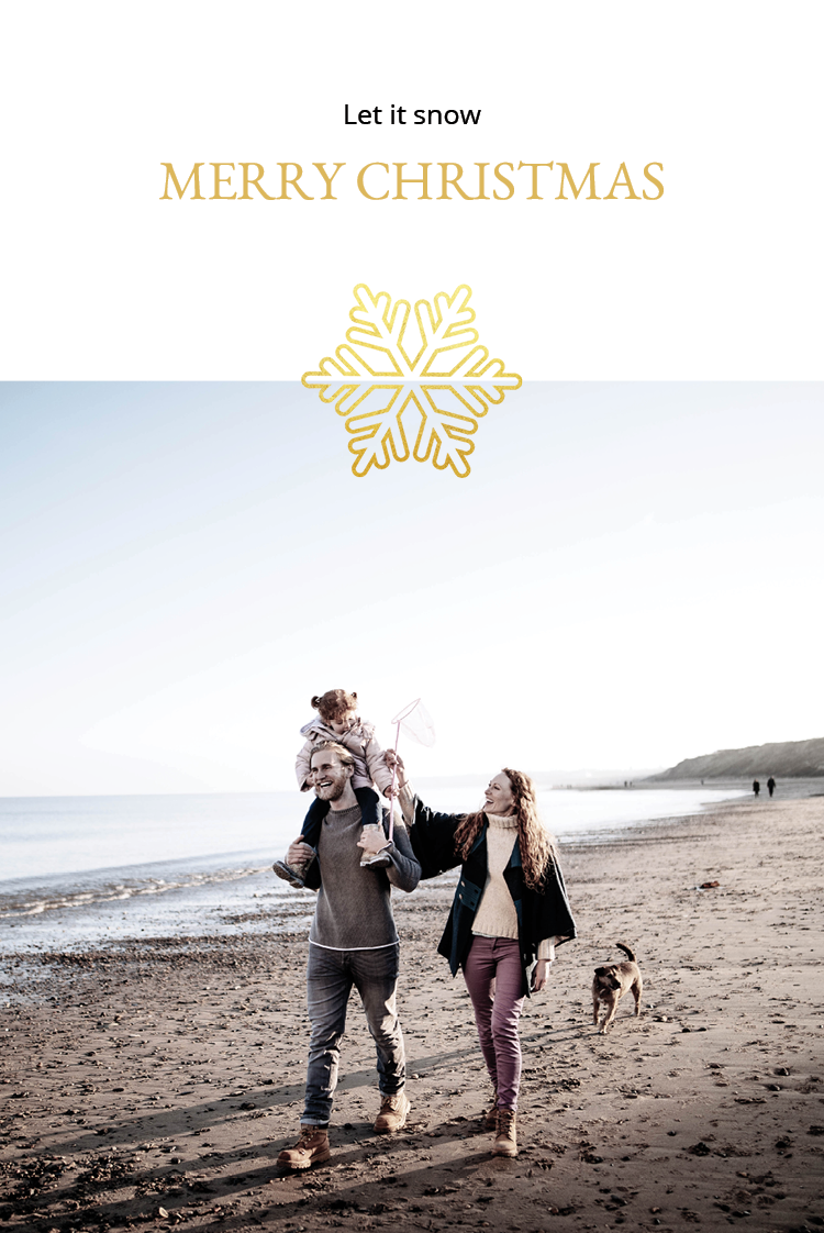 Cards — Golden snowflake