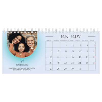 Desk calendars — Astrology gradients [January]