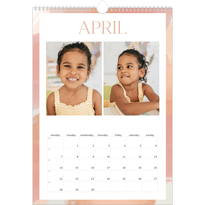 A3 photo calendars — Paintbrush effect [April]