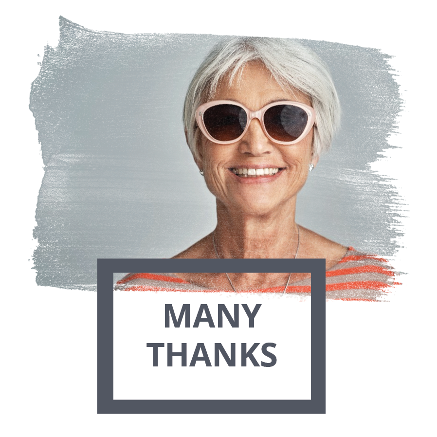 Thank you cards — Painted photo effect