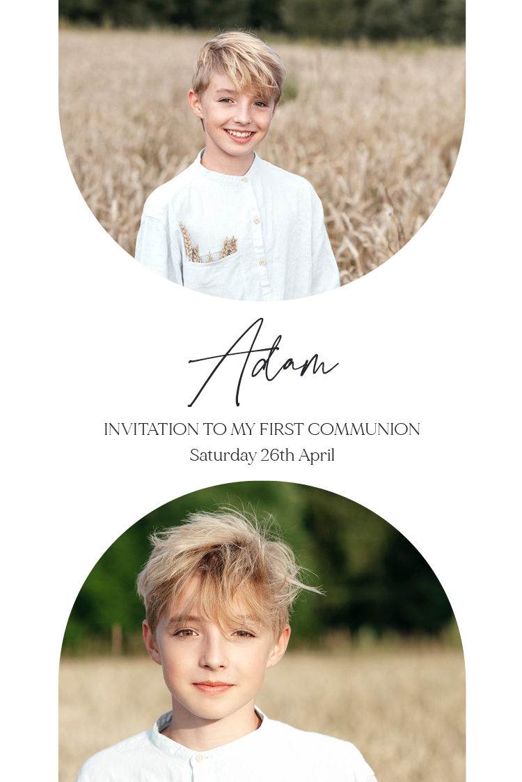 Invitations — Modern oval frame