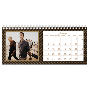 Desk Photo Calendar — Vintage monochrome