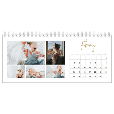 Desk calendars — Scribble text [February]