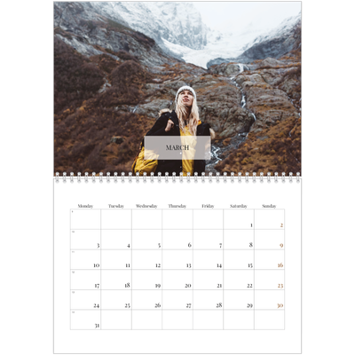 A4 Double Photo Calendar — Classic calendar [March]